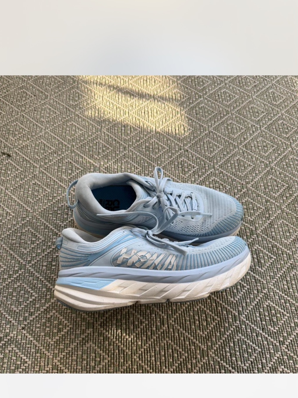 Hoka Light Blue Cushioned Road Running Shoes